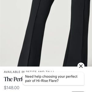 Spanx “ The Perfect Pair” black ponte pull on pant, flared leg with front seam
